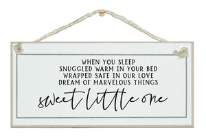 When you sleep...Nursery sign