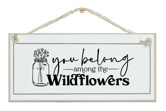 Wildflowers image sign