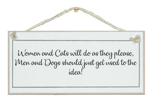Woman and cats do as they please...