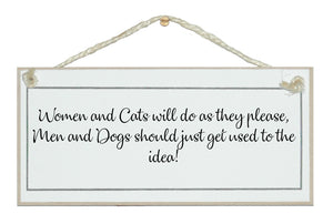 Woman and cats do as they please...