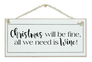 Christmas fine..wine sign
