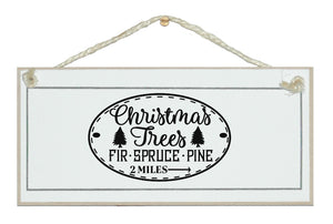 Christmas Trees. New Vintage Christmas sign