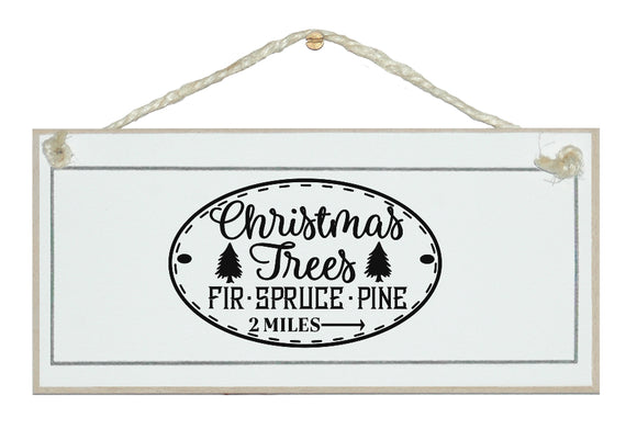 Christmas Trees. New Vintage Christmas sign