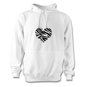 Zebra Print Heart hoodie