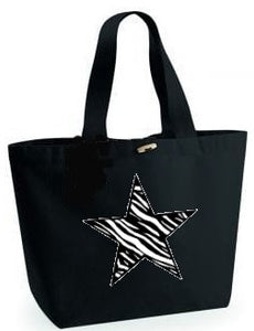 Zebra Star Design. Marina Bag